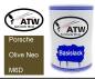 Preview: Porsche, Olive Neo, M6D: 500ml Lackdose, von ATW Autoteile West.